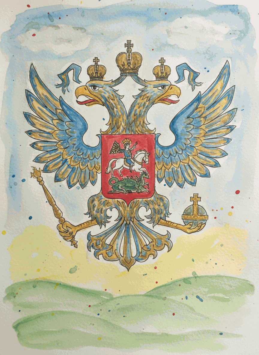 Двуглавый орёл на гербе России