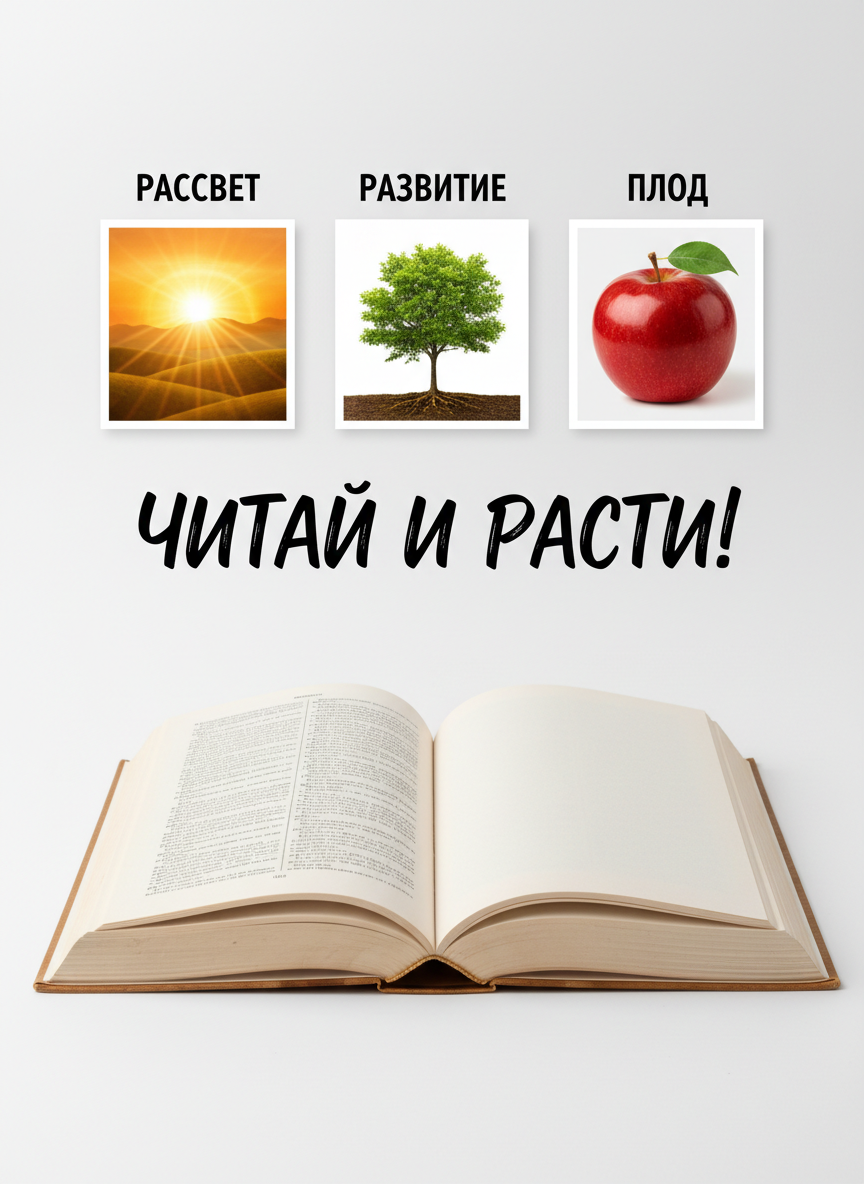 Книга с частями текста