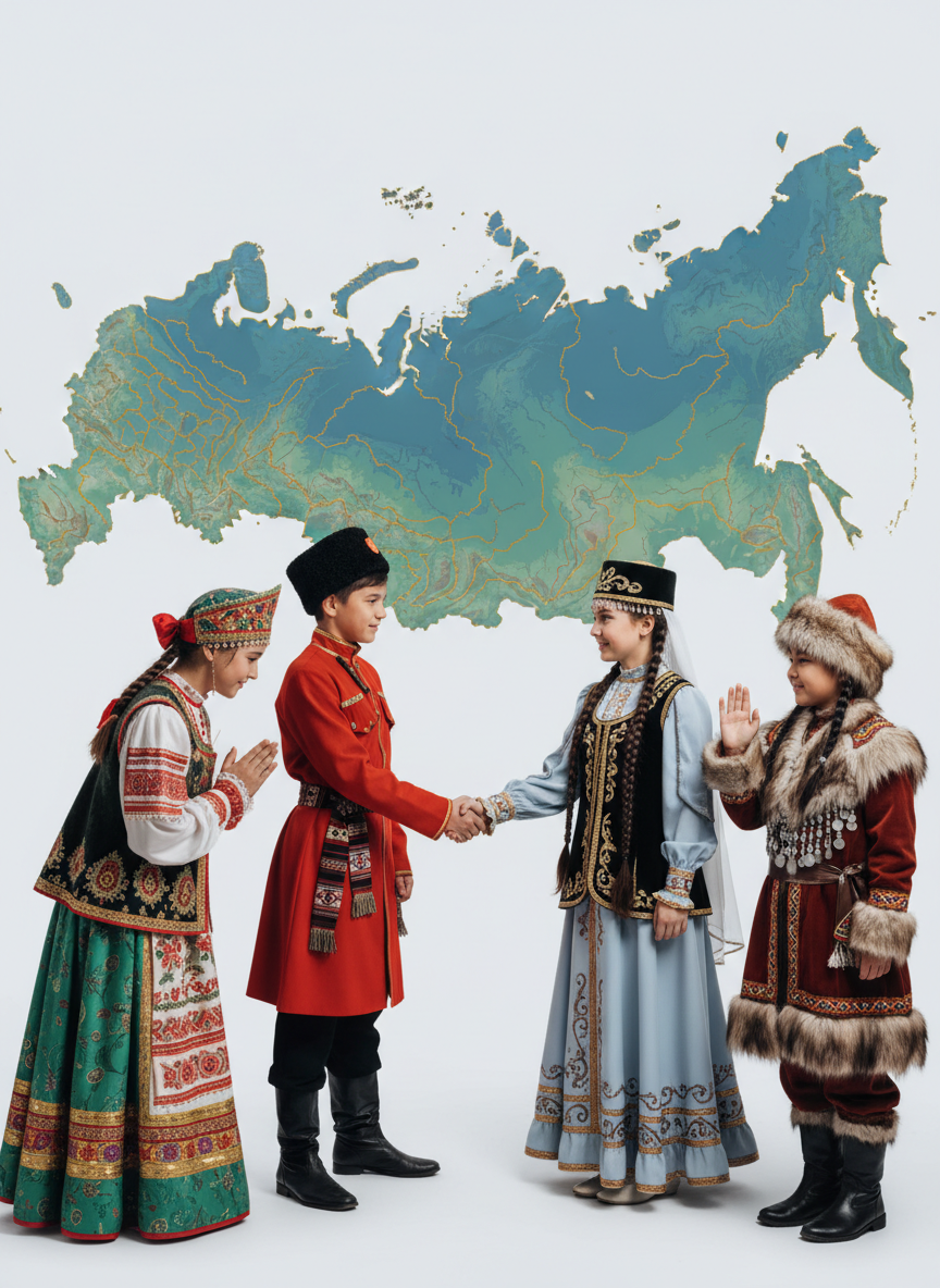 Дети и карта России