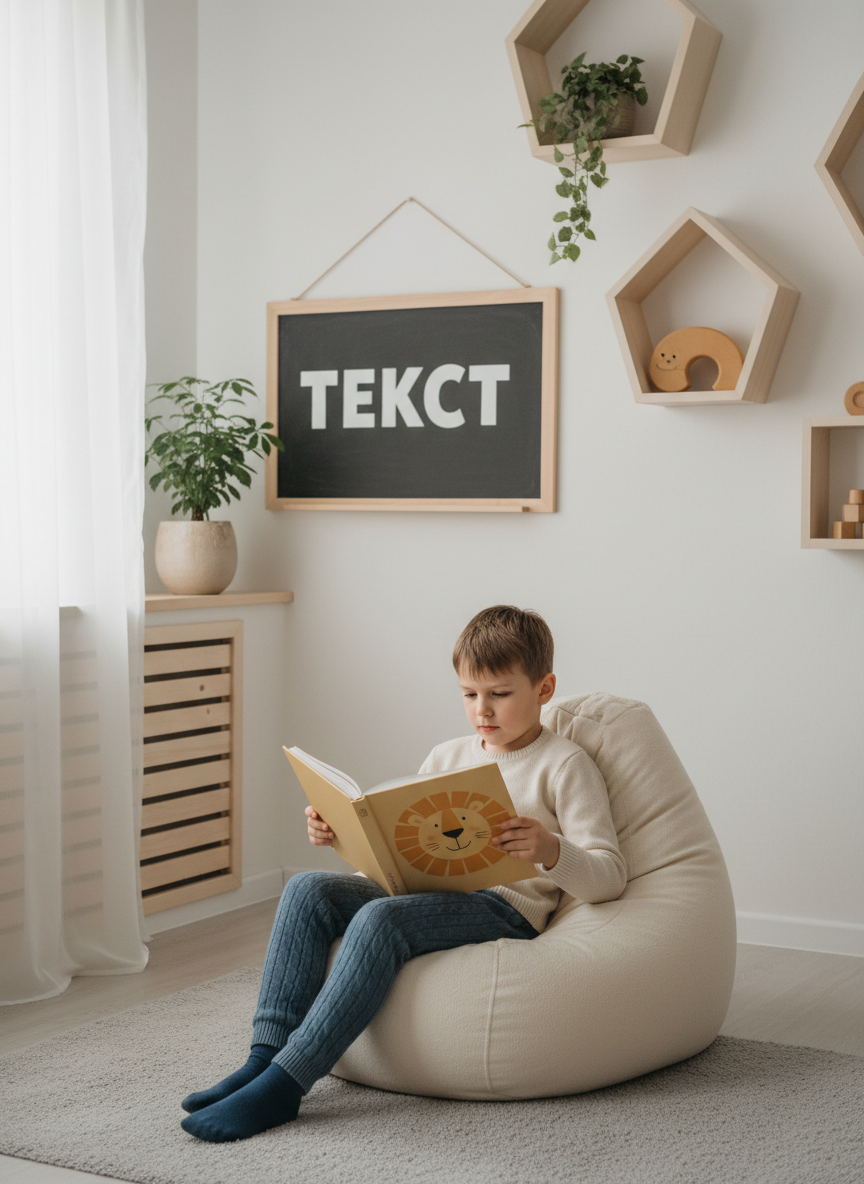 Мальчик читает книгу