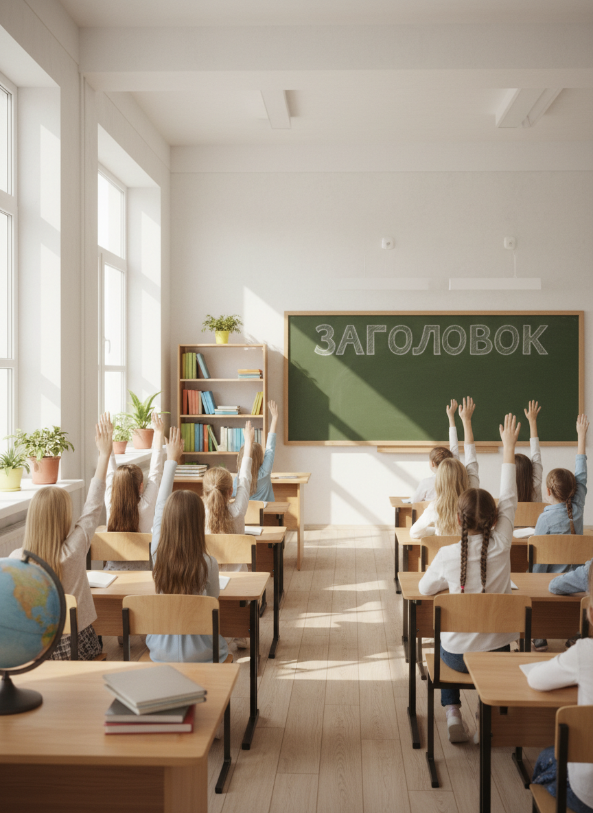 Классная доска с надписью ЗАГОЛОВОК