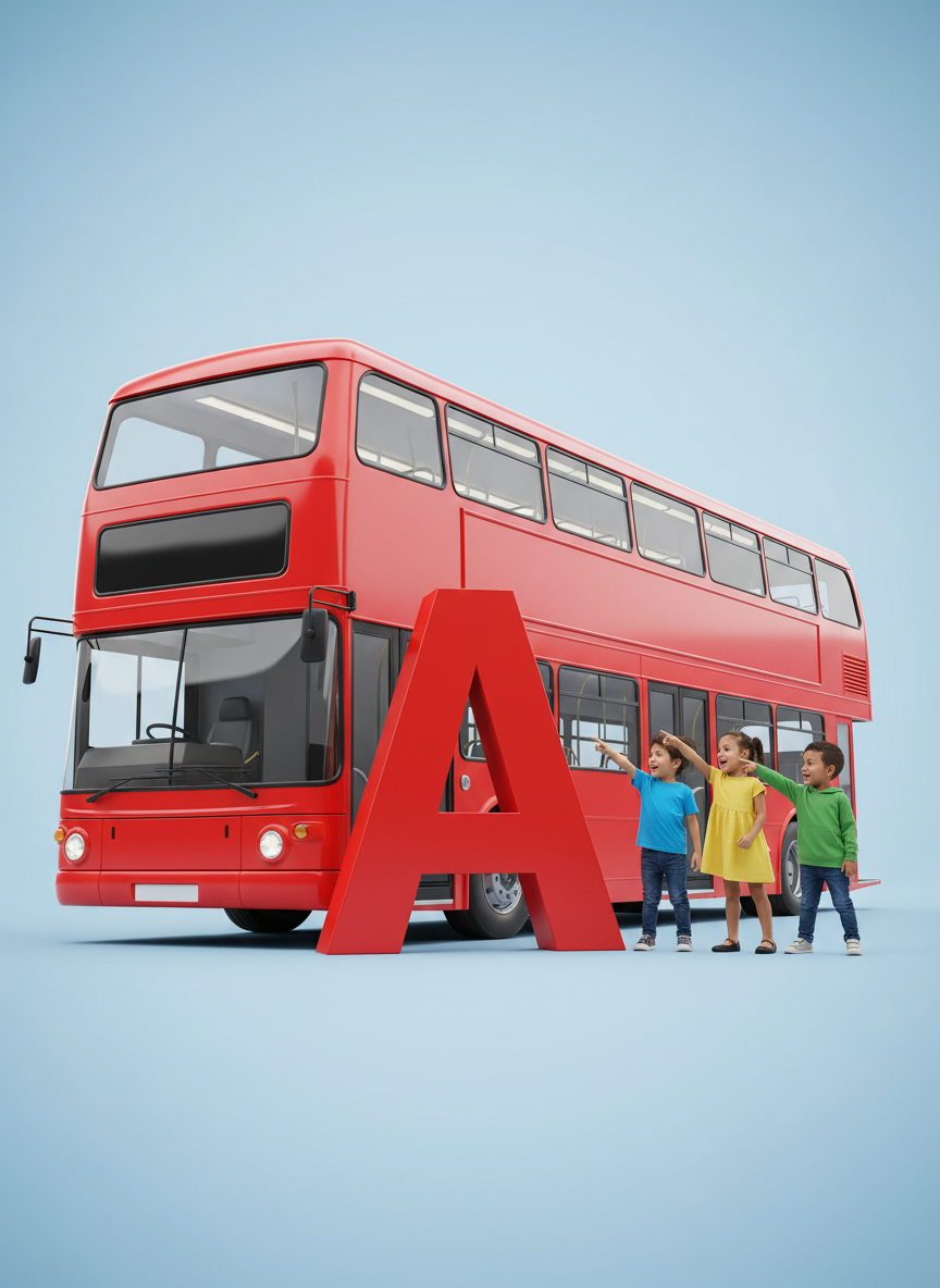 Автобус и буква А