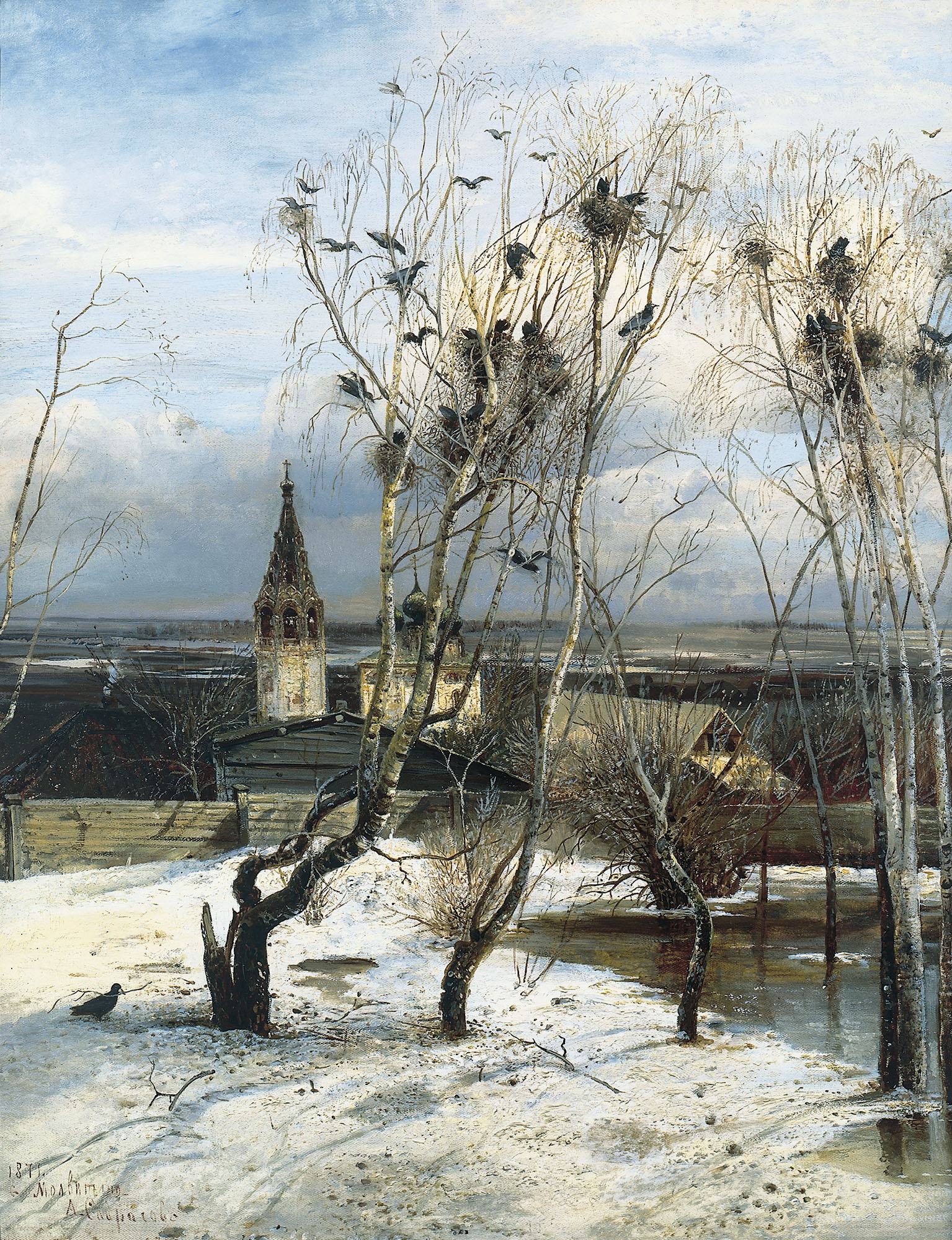 Алексей Саврасов. Грачи прилетели. 1871. Полная репродукция
