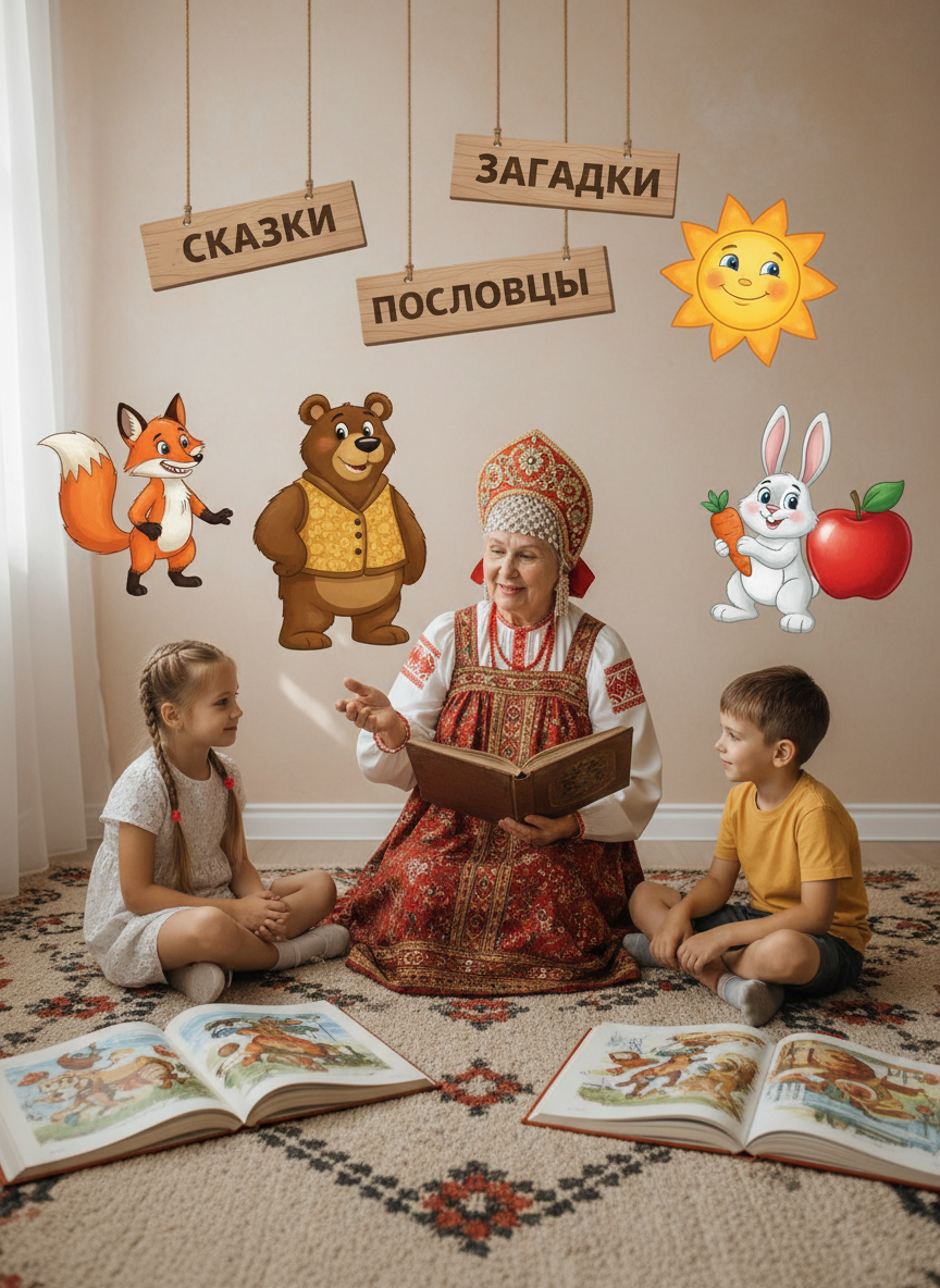 Фольклор: бабушка рассказывает сказки